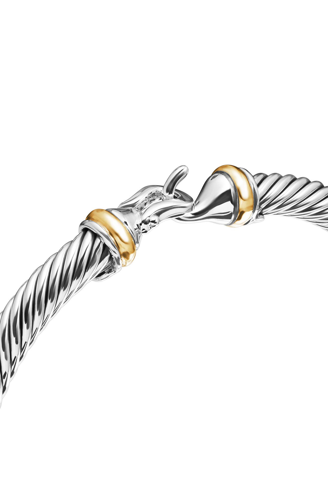 David Yurman Cable Classic Buckle Bracelet with 18K Gold, 5mm in Two Tone at Nordstrom - 7