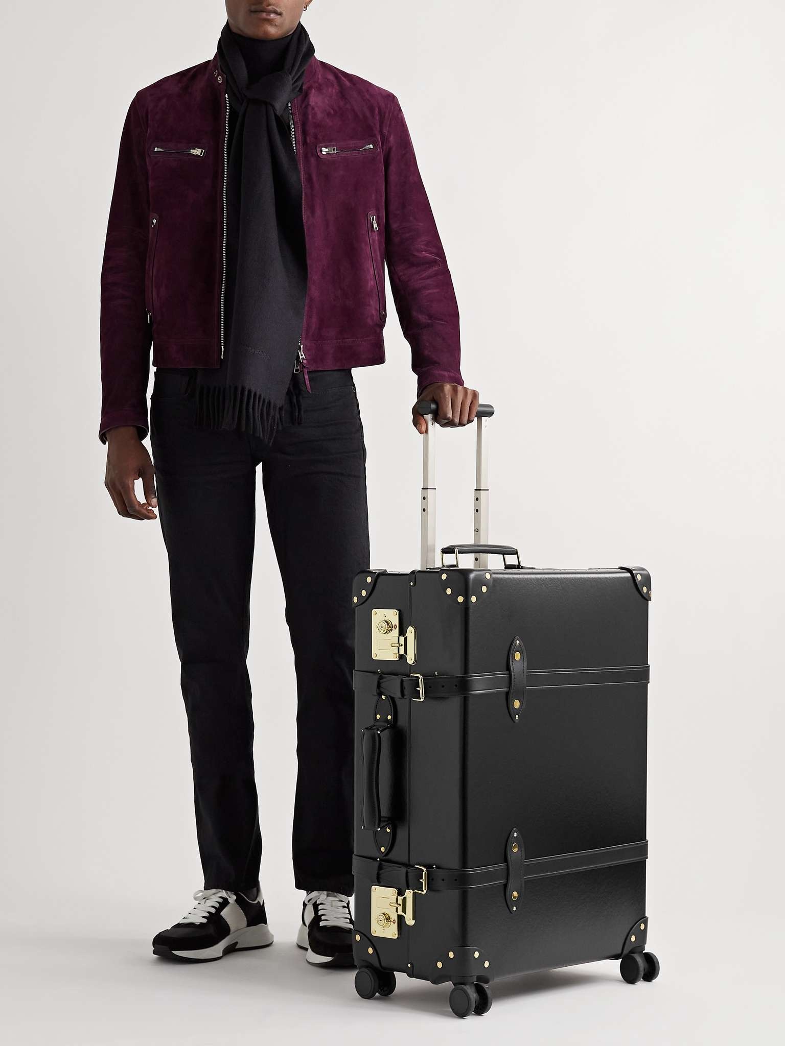 Centenary Check-In Leather-Trimmed Trolley Case - 2