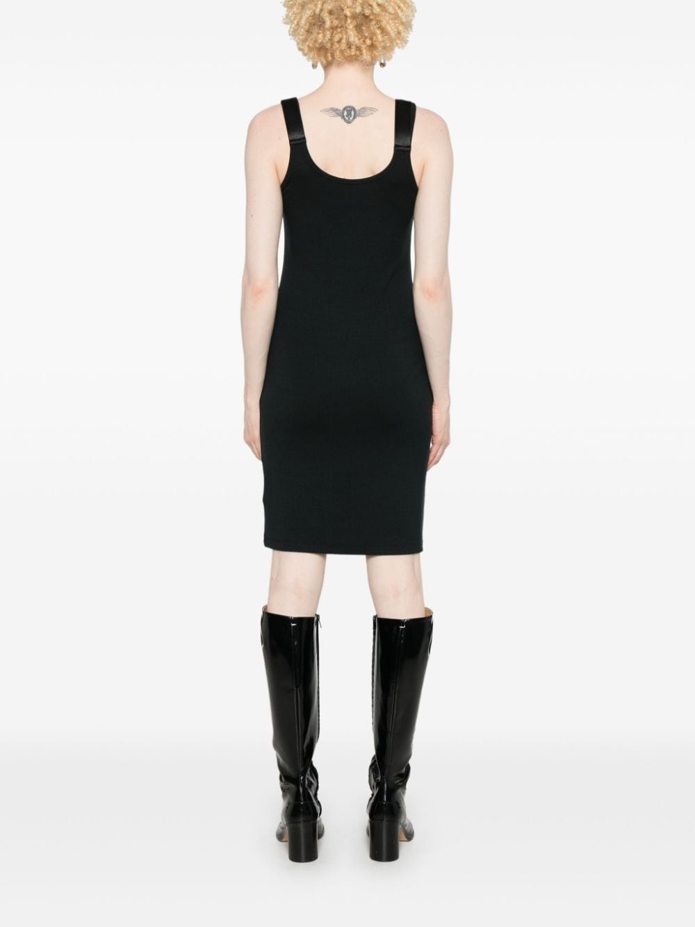 fine-ribbed mini dress - 4