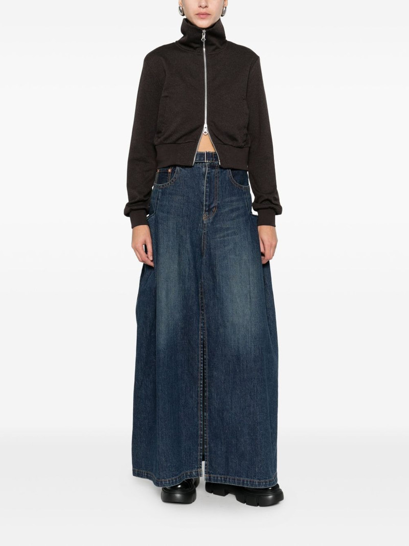 sacai belted denim skirt outlook
