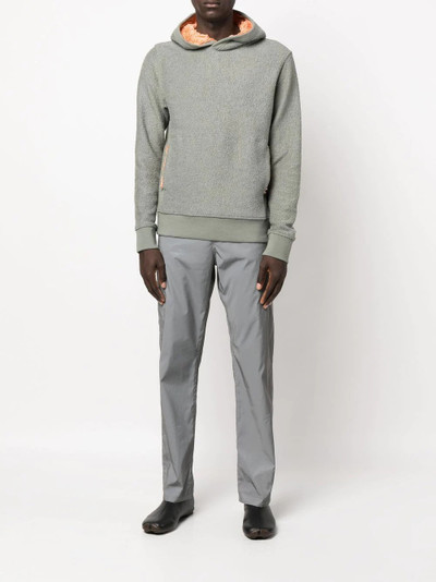 Craig Green ruched silk lining hoodie outlook