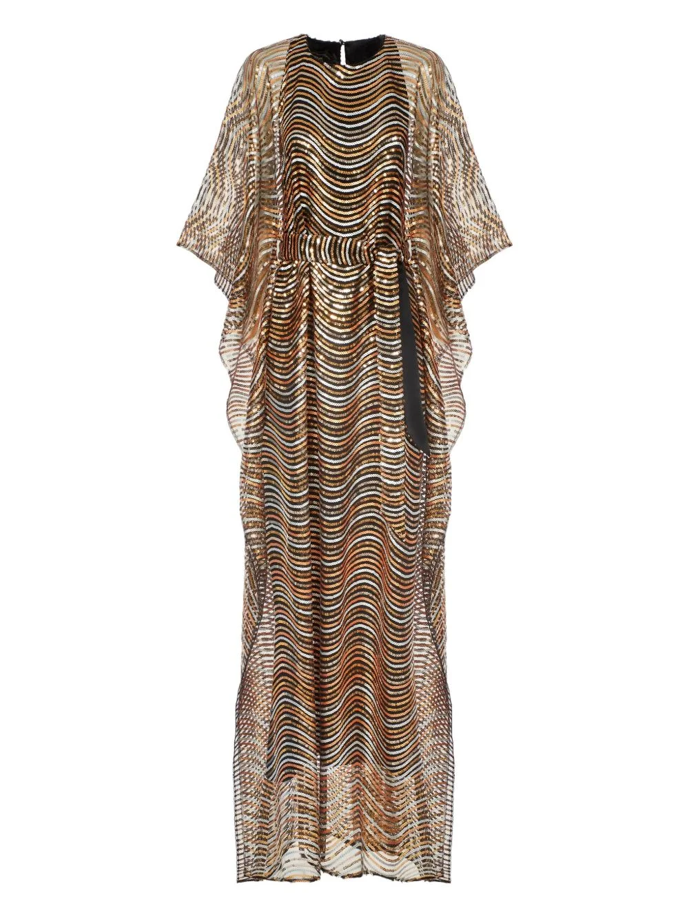 Erte wave-pattern maxi kaftan - 1