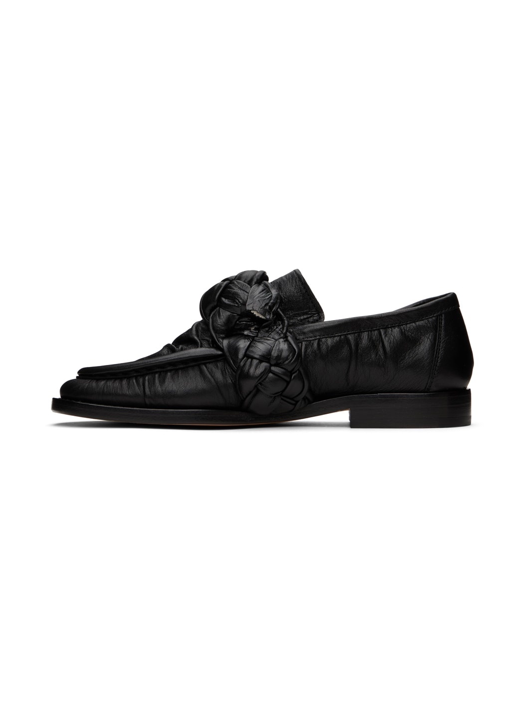 Black Braided Loafers - 3