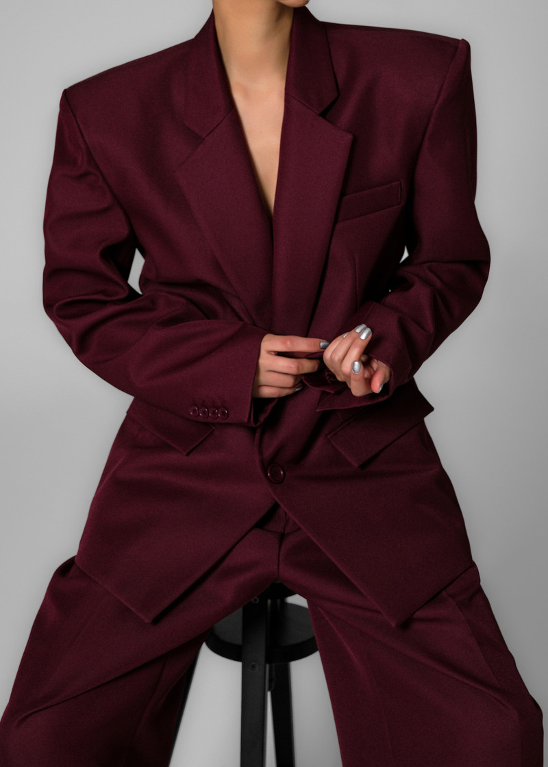 Jun Blazer - Burgundy 6