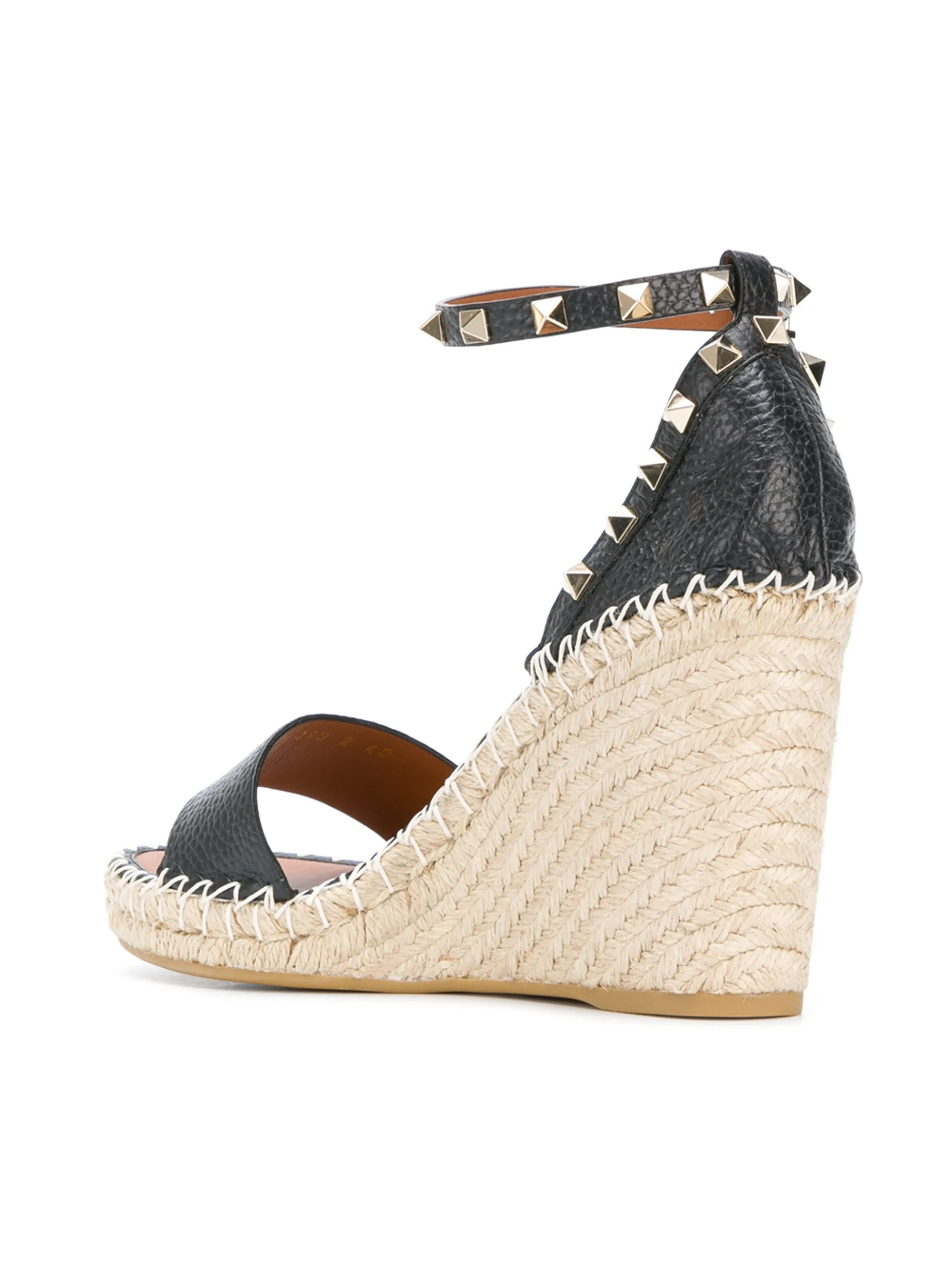 105mm Double Rockstud wedge sandals - 4