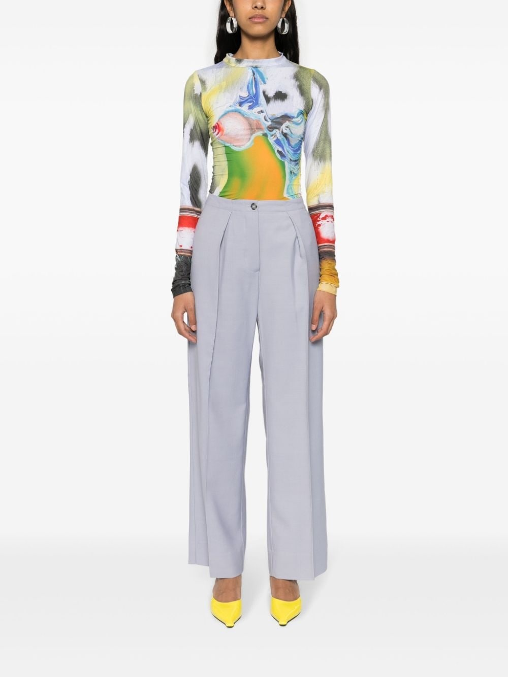 wide-leg tailored trousers - 2