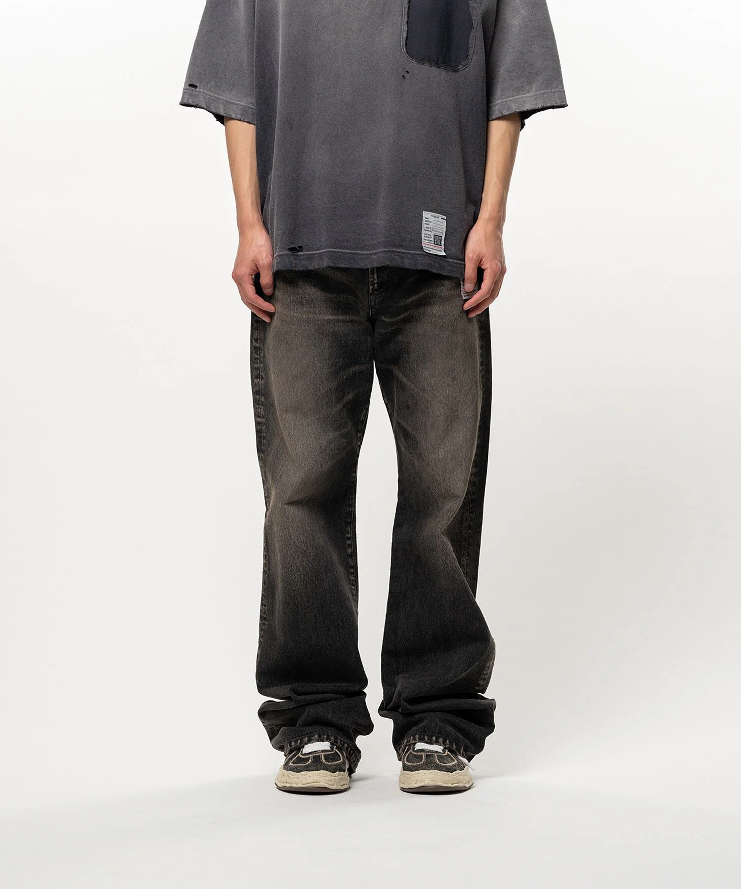 Flared Denim Pants - 1