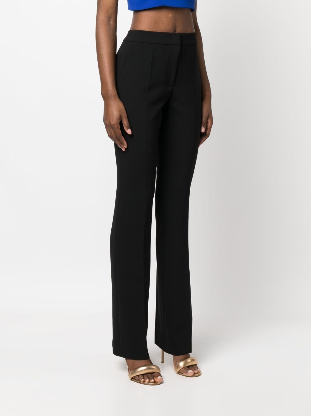 high-waisted flared trousers - 5