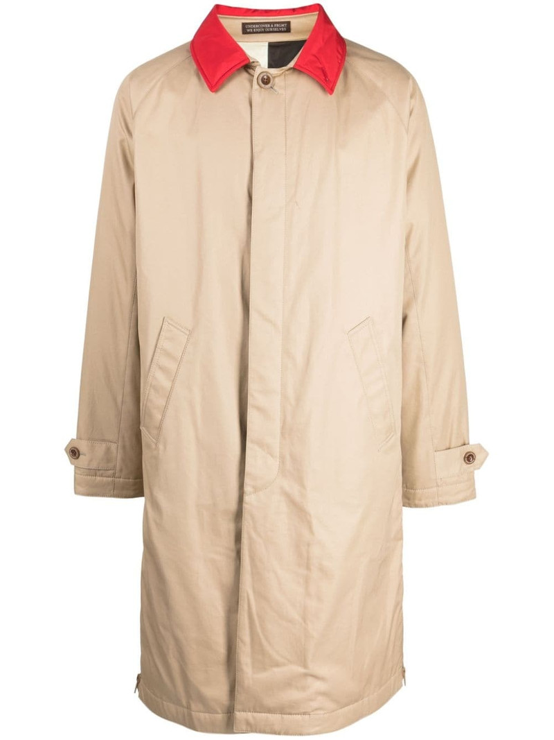 x 조각 대조 칼라 면 raincoat 1