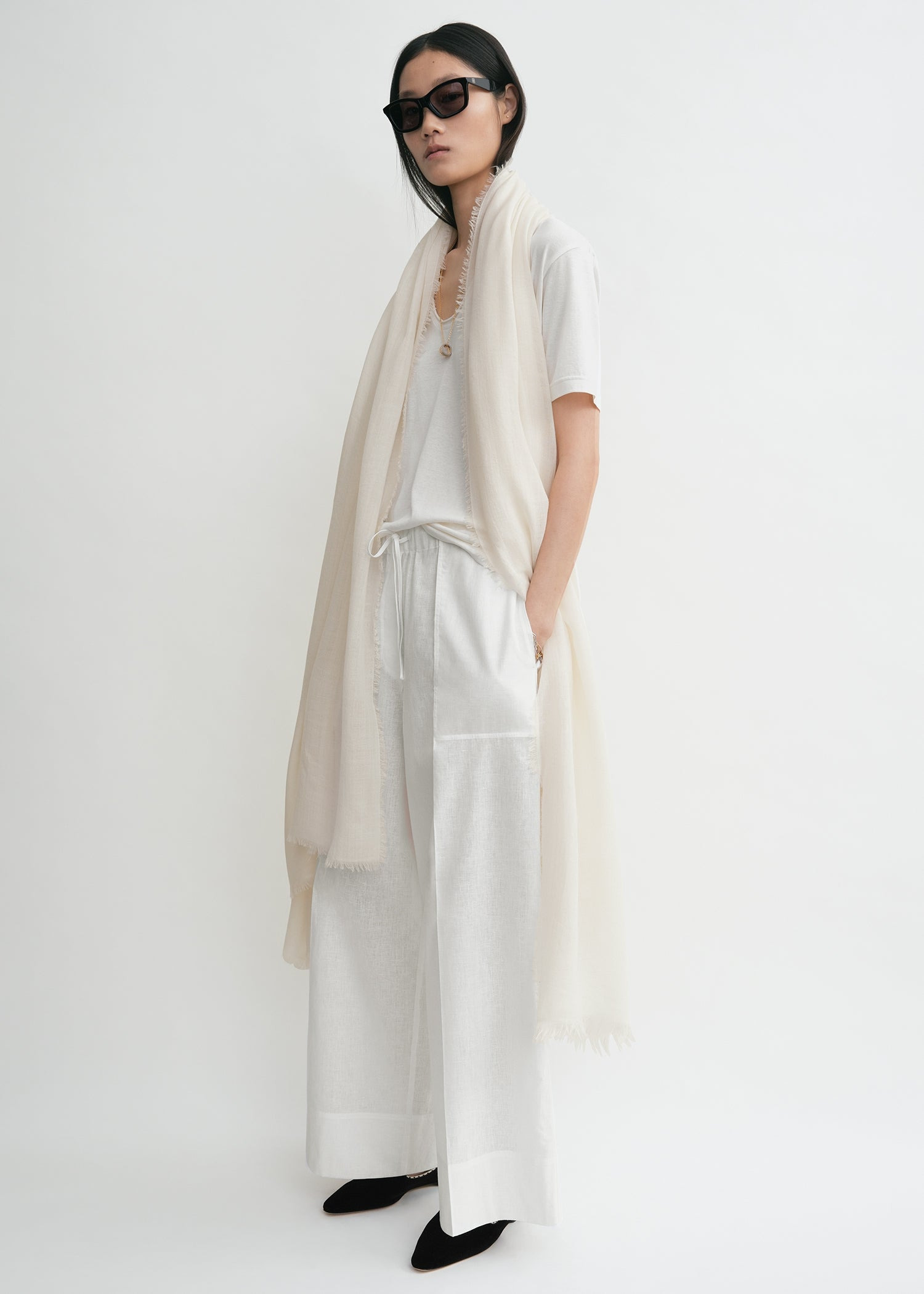Wide summer trousers white - 3