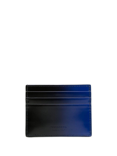 FERRAGAMO two-tone design leather cardholder outlook