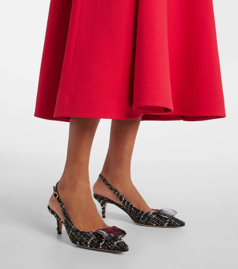 Jaipur 55 bouclé slingback pumps 4