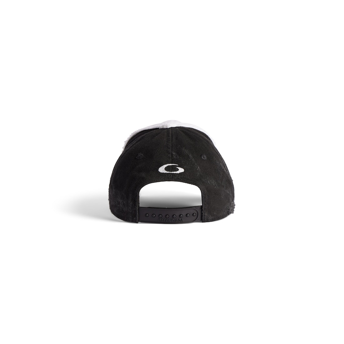 Women's Balenciaga Upcycled Cap in White/black - 3
