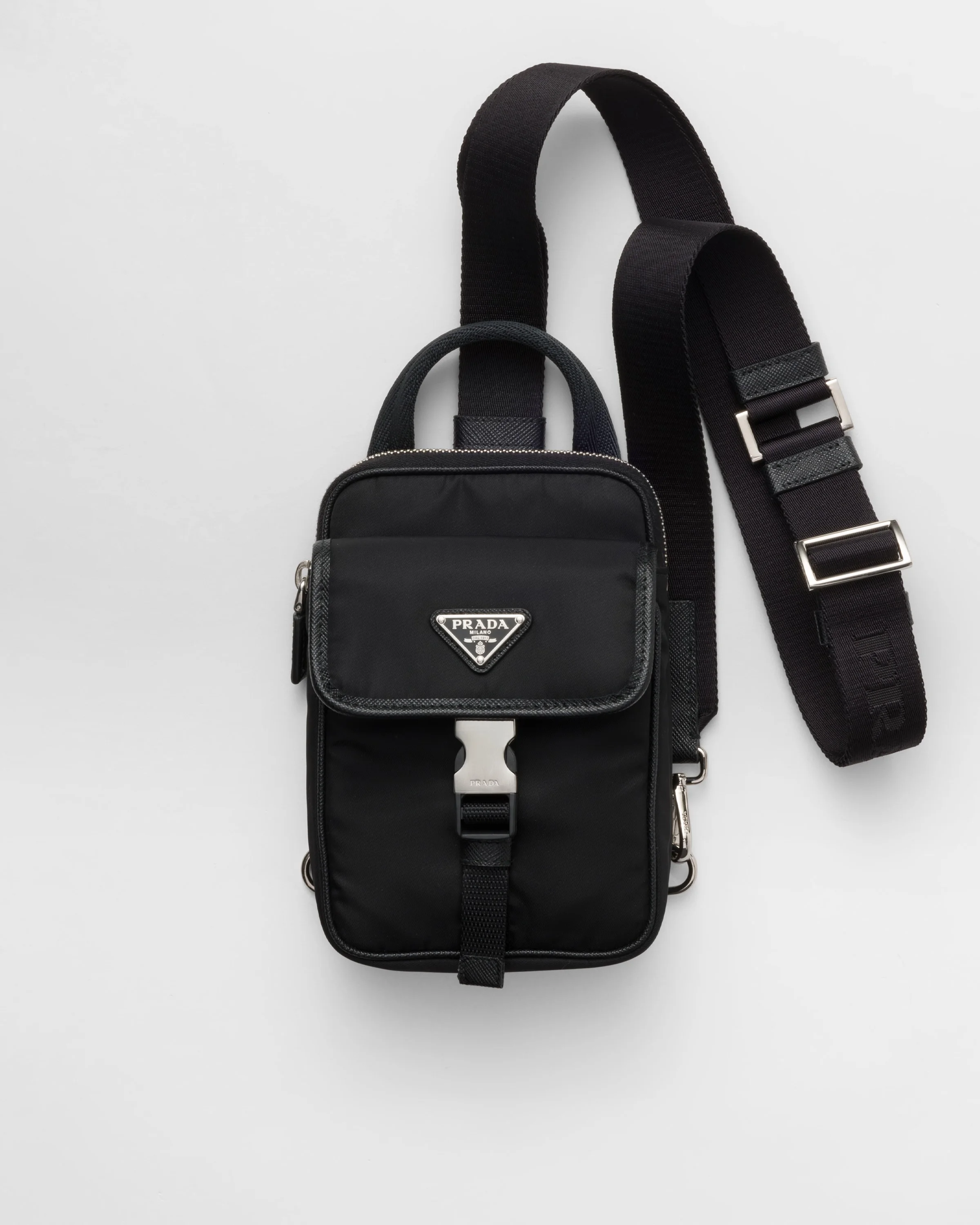 Re-Nylon and Saffiano leather smartphone case - 1