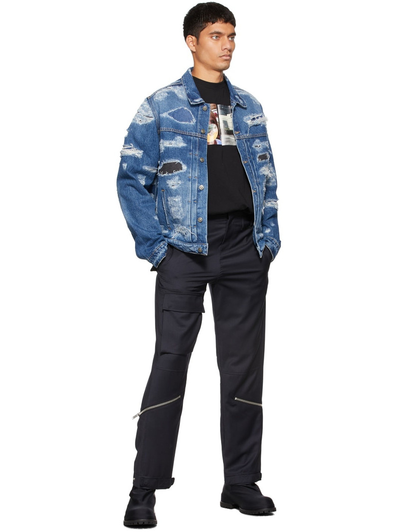 Blue Denim Distressed Jacket 4