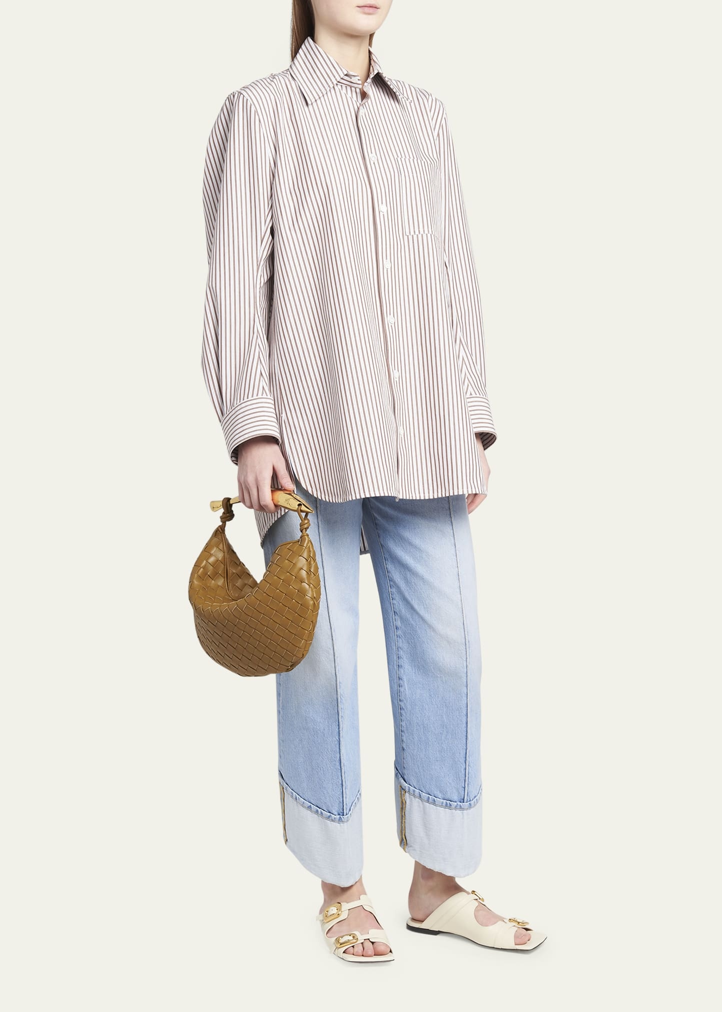 Sardine Intrecciato Napa Top-Handle Bag - 5