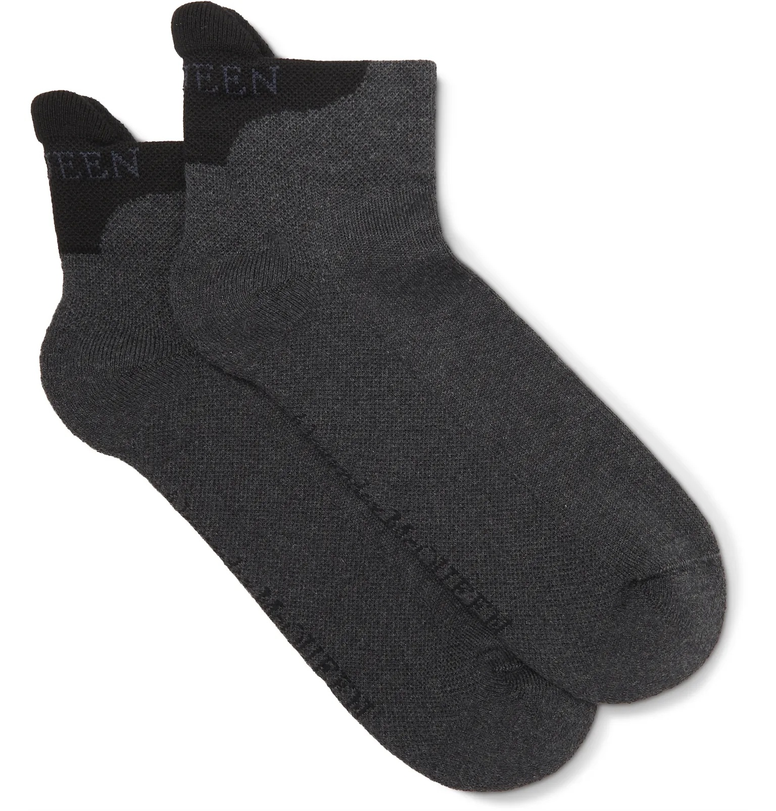 Logo-Intarsia Stretch Cotton-Blend No-Show Socks - 1