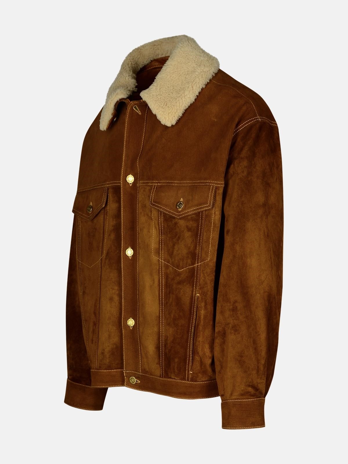 BROWN COWHIDE JACKET - 2