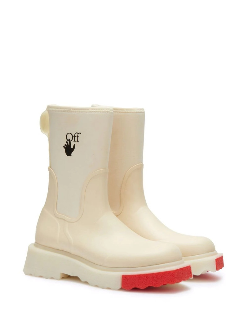 Off-White logo-print chelsea rain boots outlook