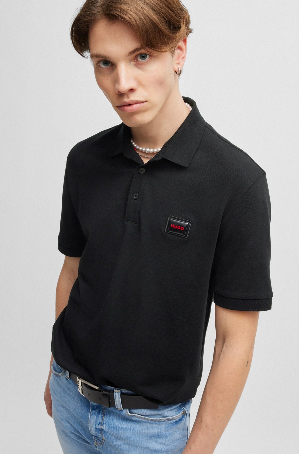 COTTON-PIQUÉ POLO SHIRT WITH JELLY LOGO LABEL - 3
