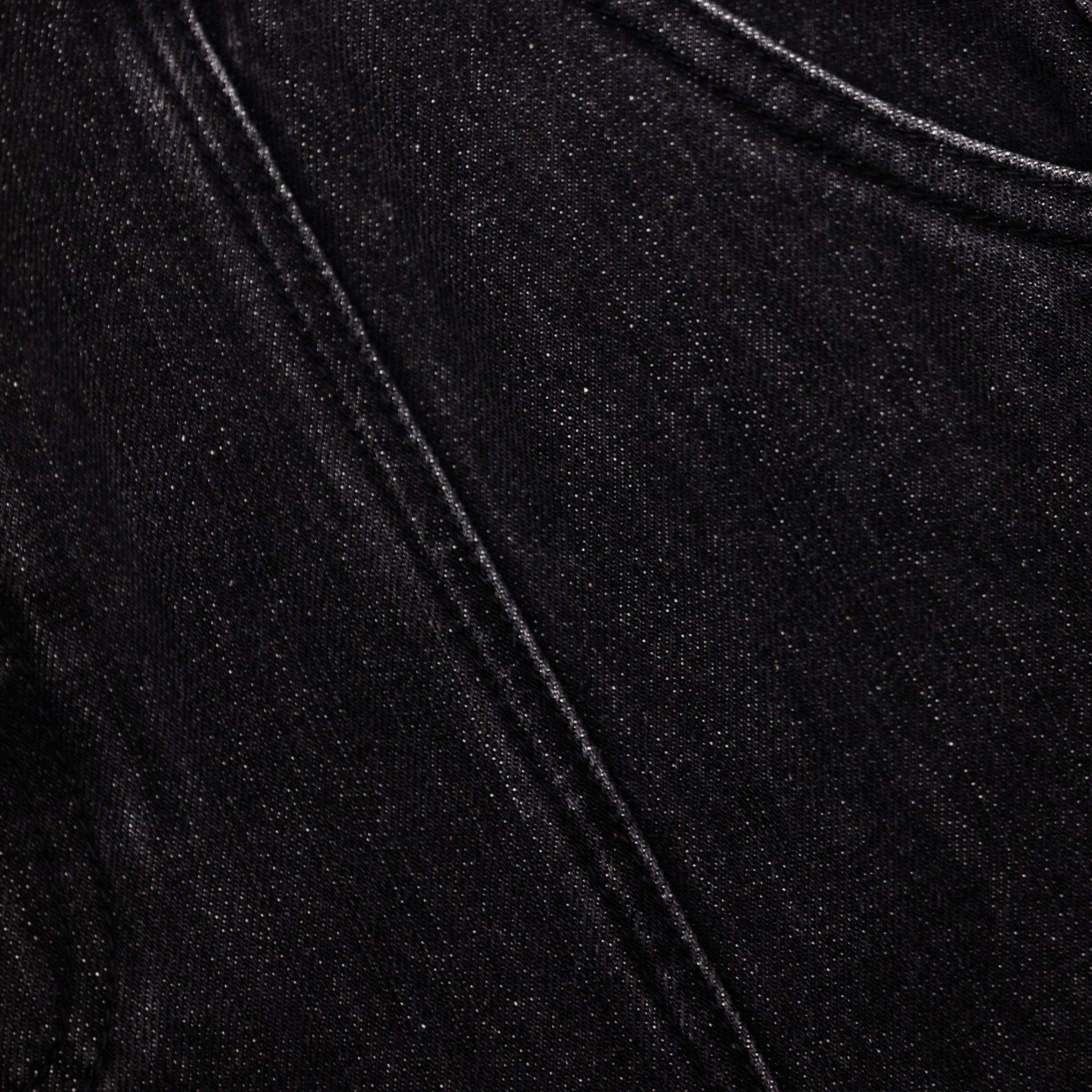 Black Flared Denim Midi Skirt - 5