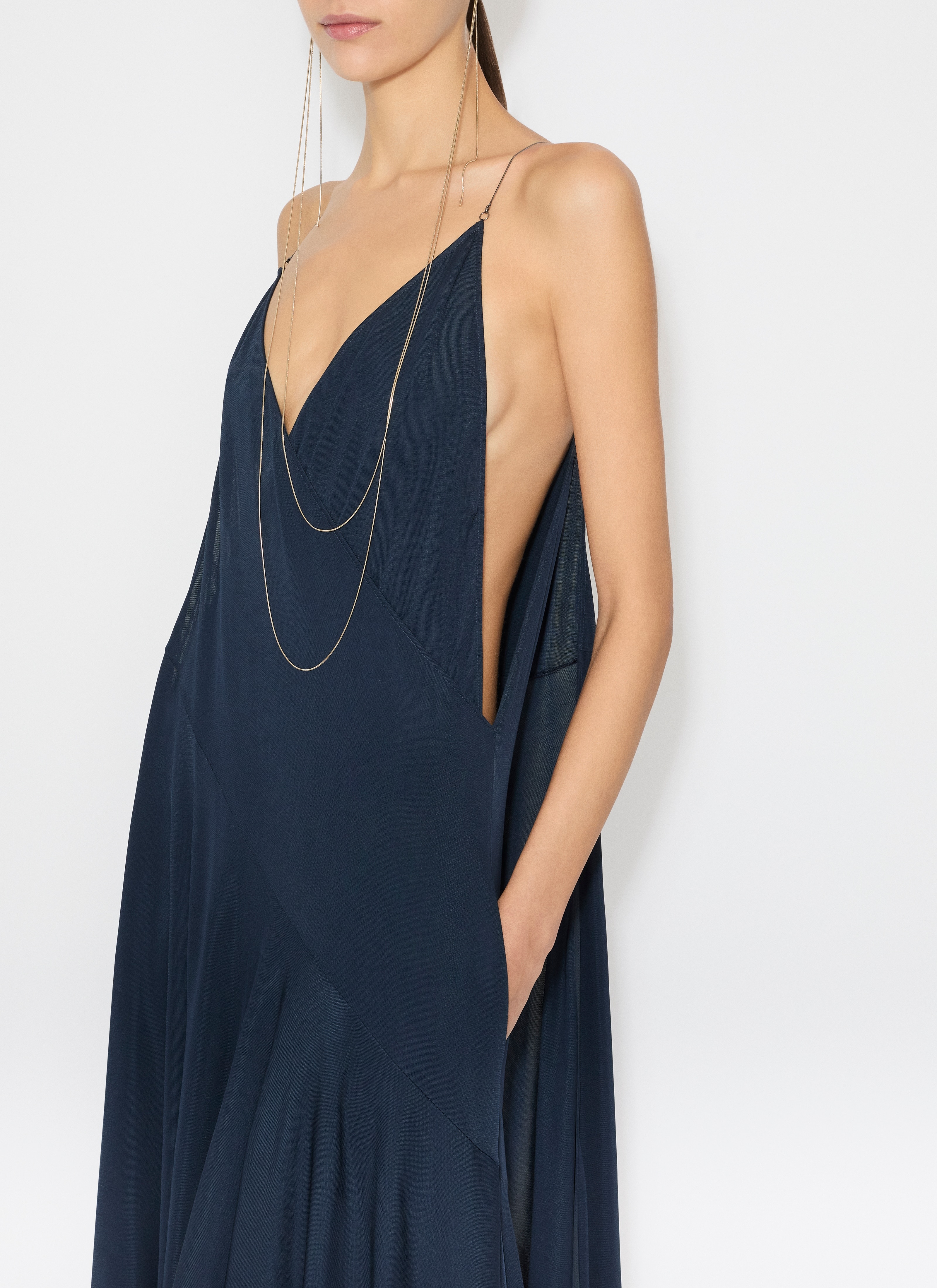 【ALAIA直営店】ROBE ASYMETRIQUE EN JERSEY MAT Alaïa MATTE JERSEY ASYMMETRICAL SLIP DRESS | alaia | REVERSIBLE