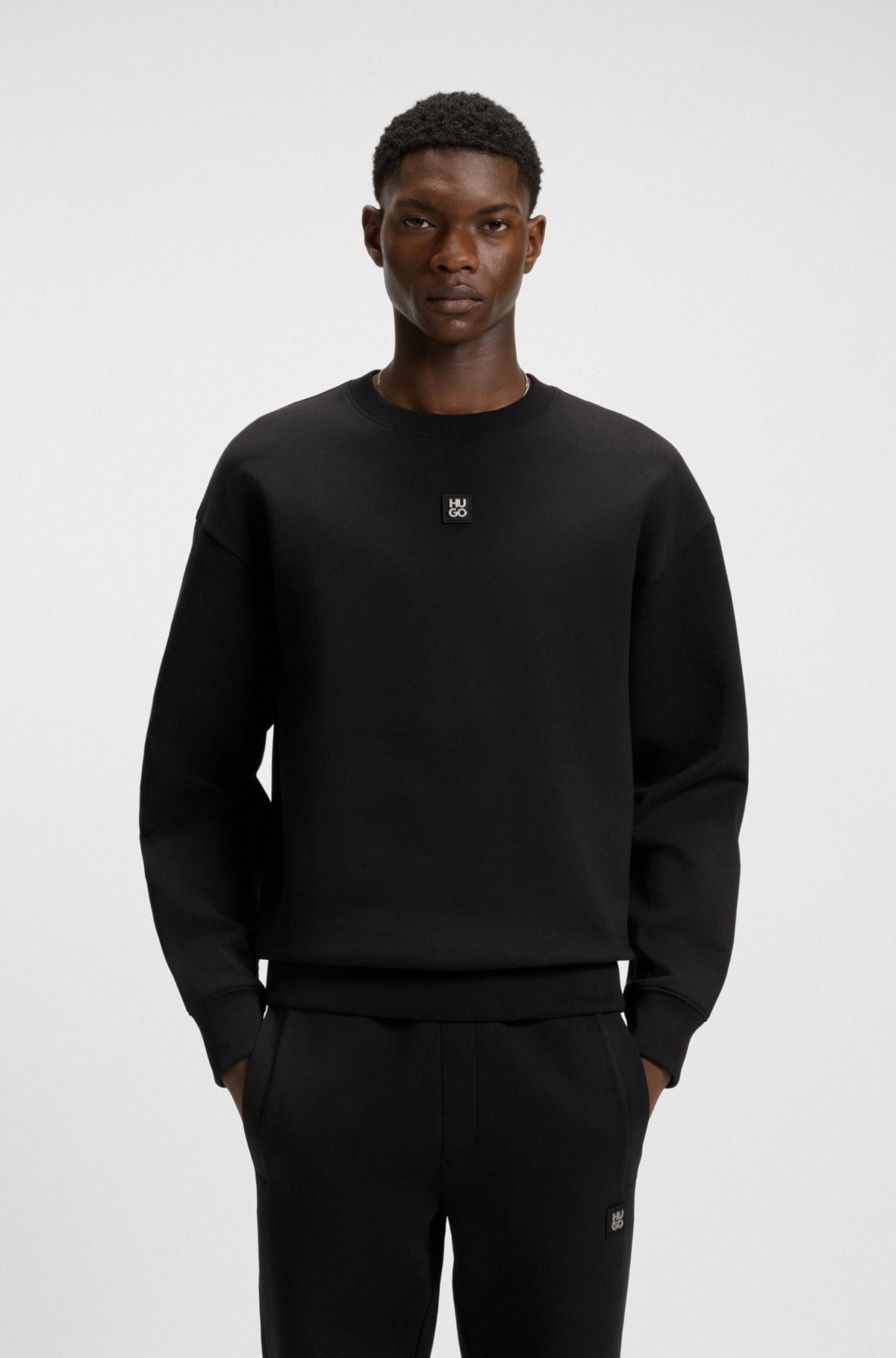 SWEATSHIRT WITH STACKED-LOGO BADGE - 2