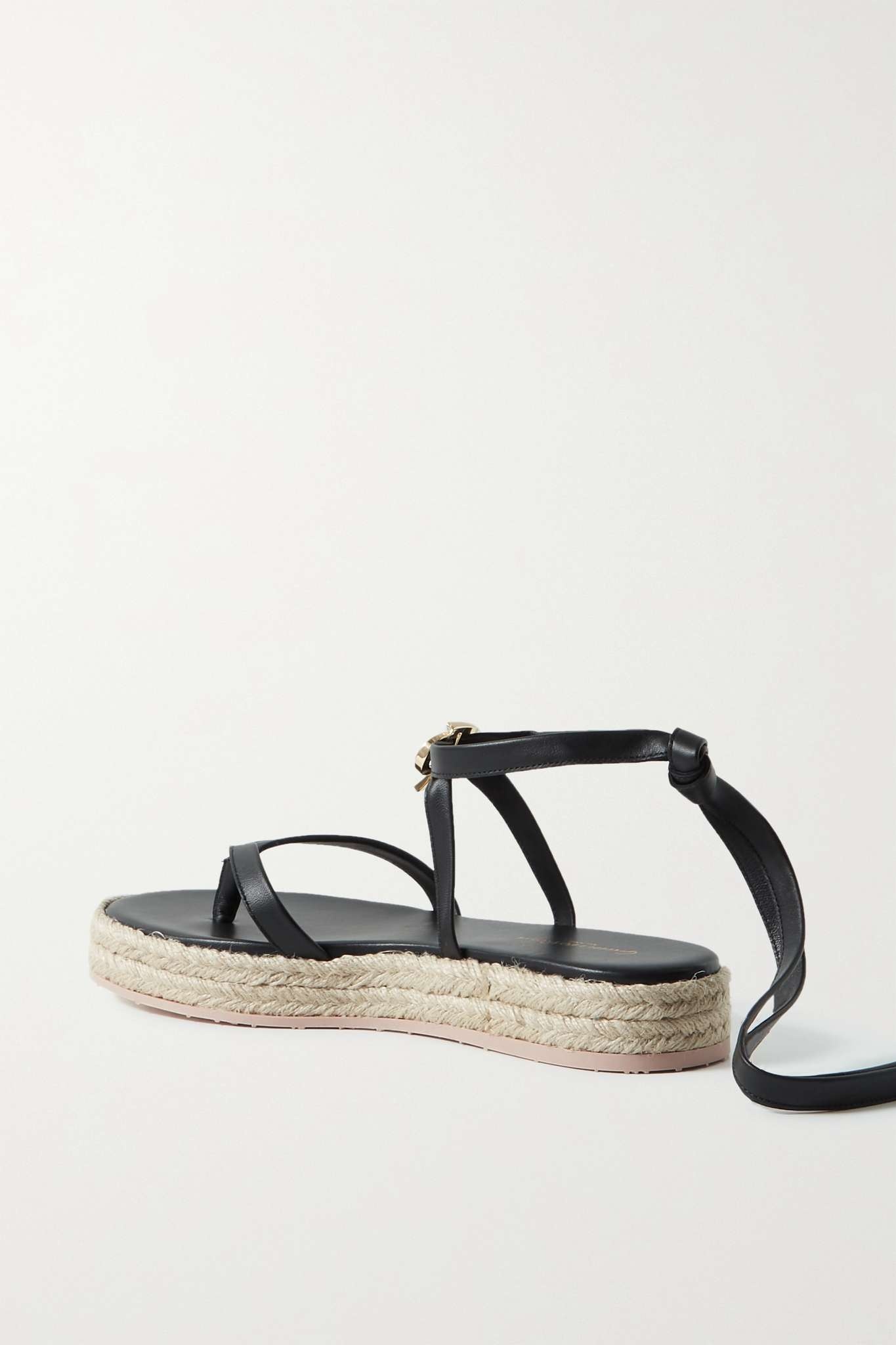 Ribbon Beachclub leather espadrille sandals - 3