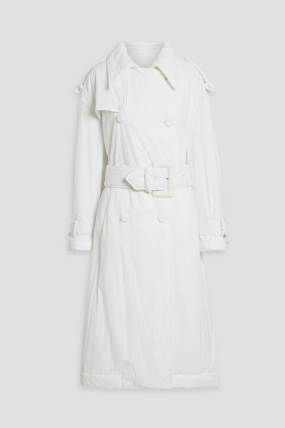 Double-breasted padded cotton trench coat - 1