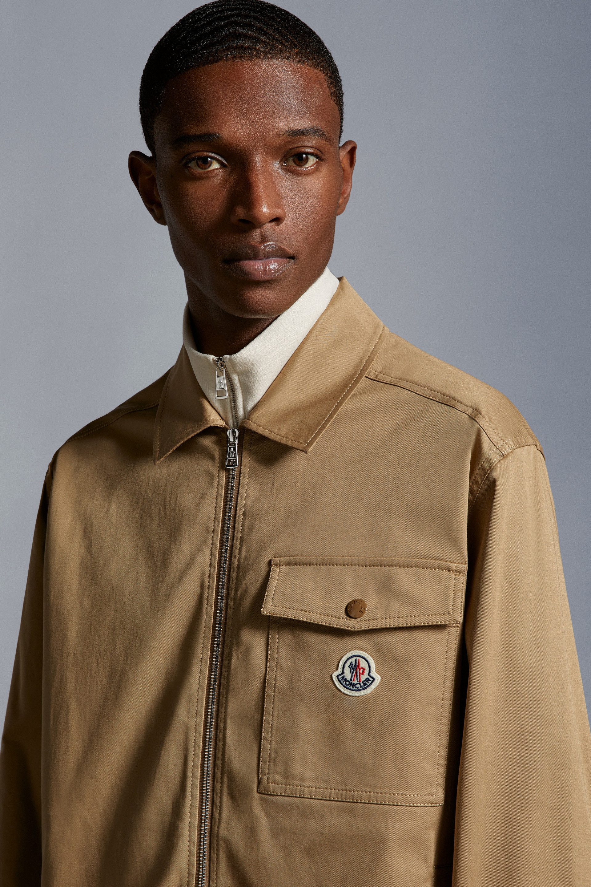 Gabardine Zip-Up Shirt - 4