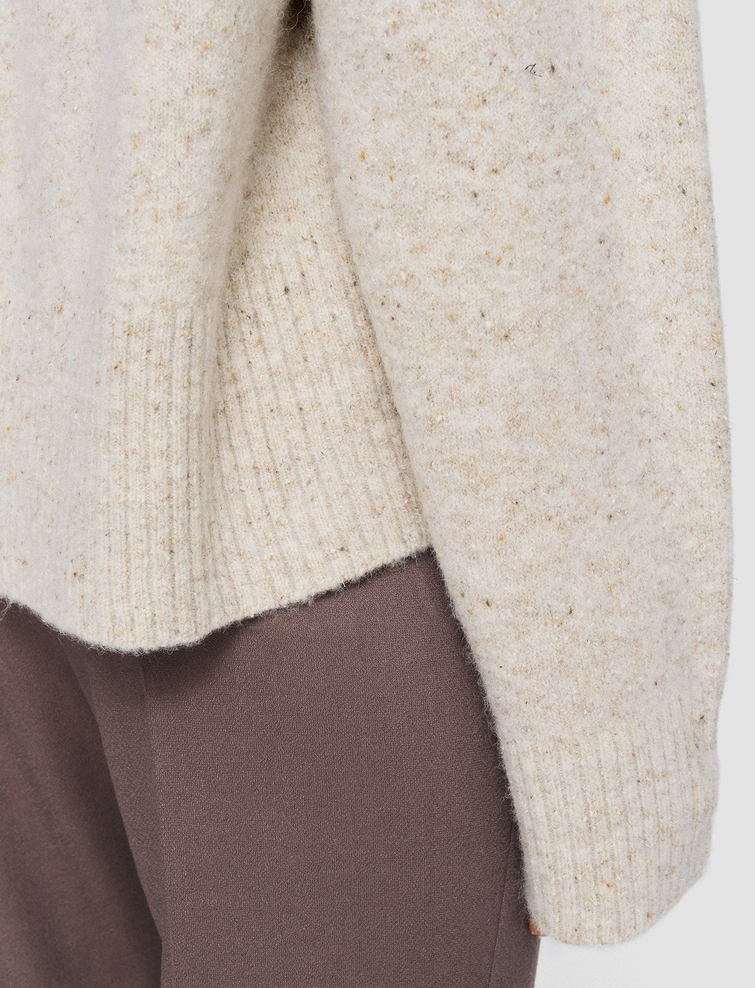Alpaca Tweed Knit Round Neck Jumper - 6