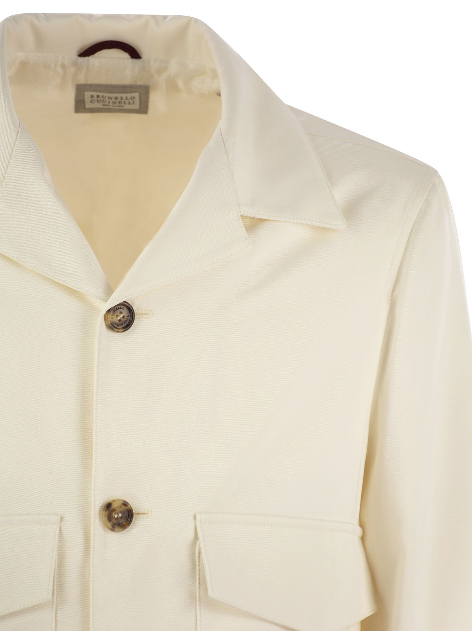 Brunello Cucinelli Men Silk Outerwear With Patch Pockets - 4