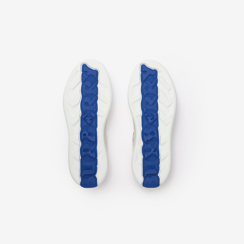 Leather and Check Terrace Sneakers​ 5
