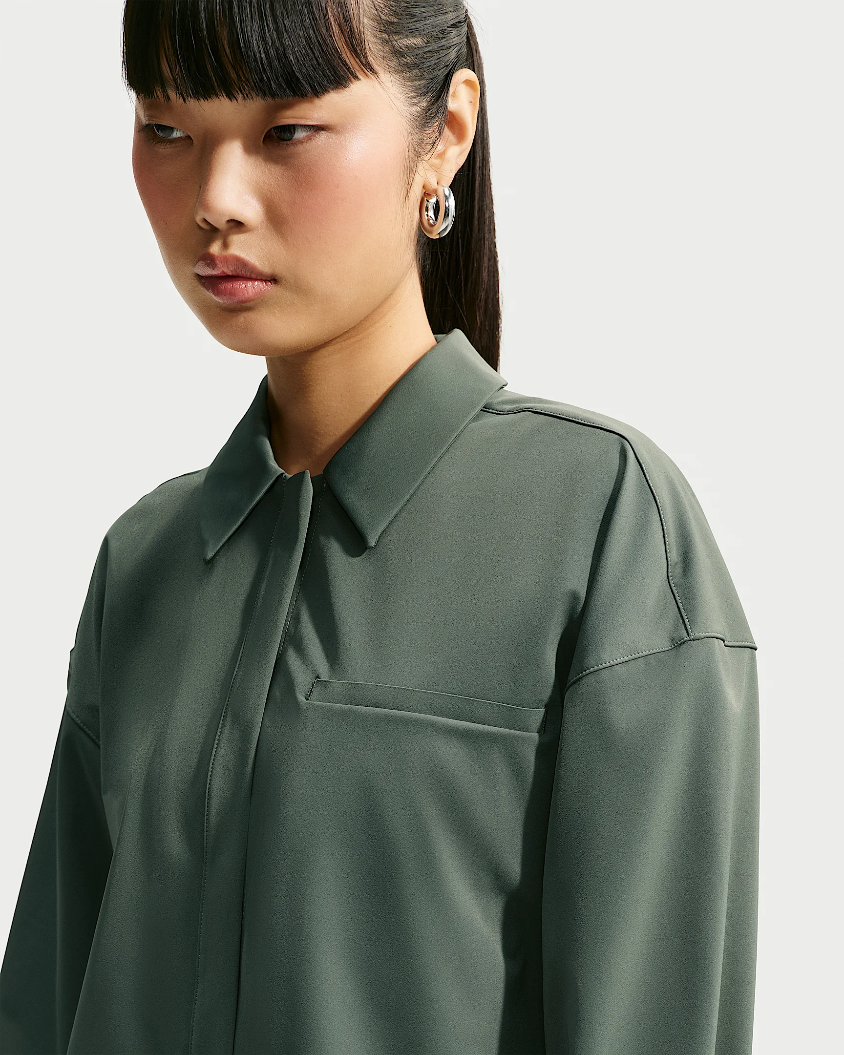 Nike 24.7 PerfectStretch Women's Dri-FIT UV Protection Cropped Long-Sleeve Shirt - 1