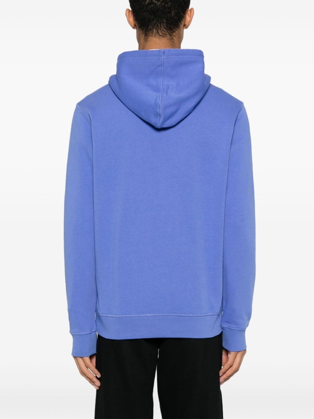 logo-patch cotton hoodie - 4