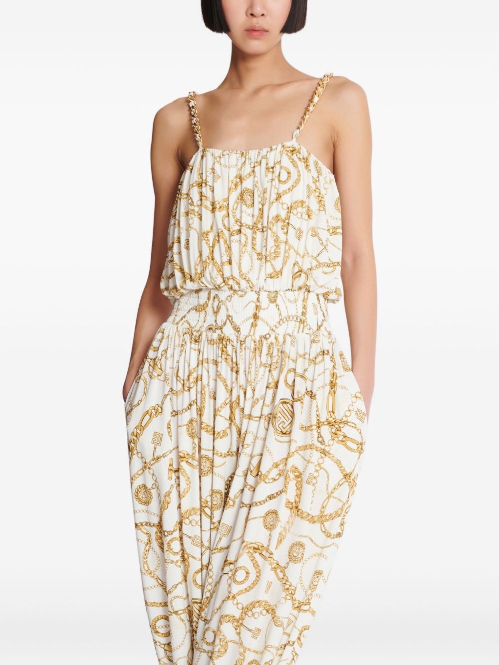 graphic-print jumpsuit - 5