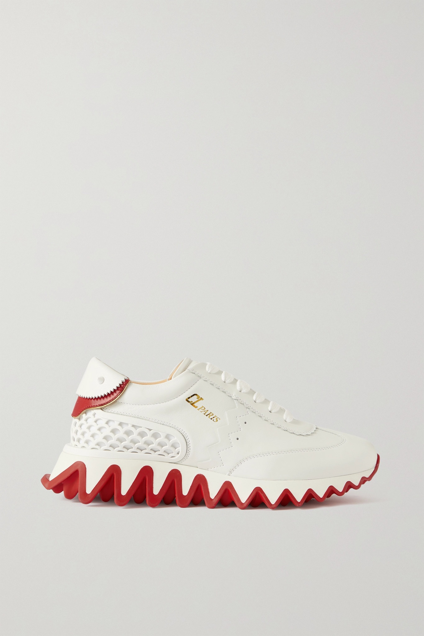 Loubi Shark leather and neoprene sneakers スニーカー CHRISTIAN LOUBOUTIN MEN Loubishark leather and neoprene
