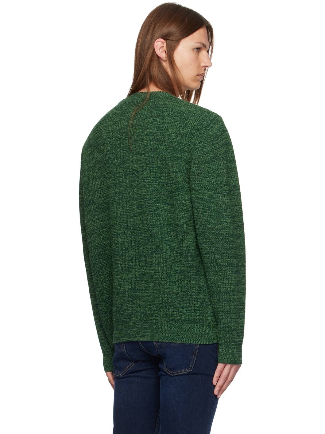 Green 'Maison Kitsuné' Handwriting Sweater - 3