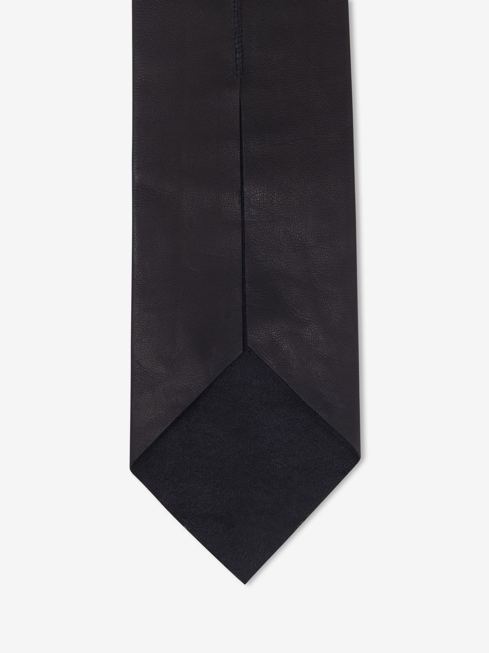 Women's Leather Tie in Black - 3