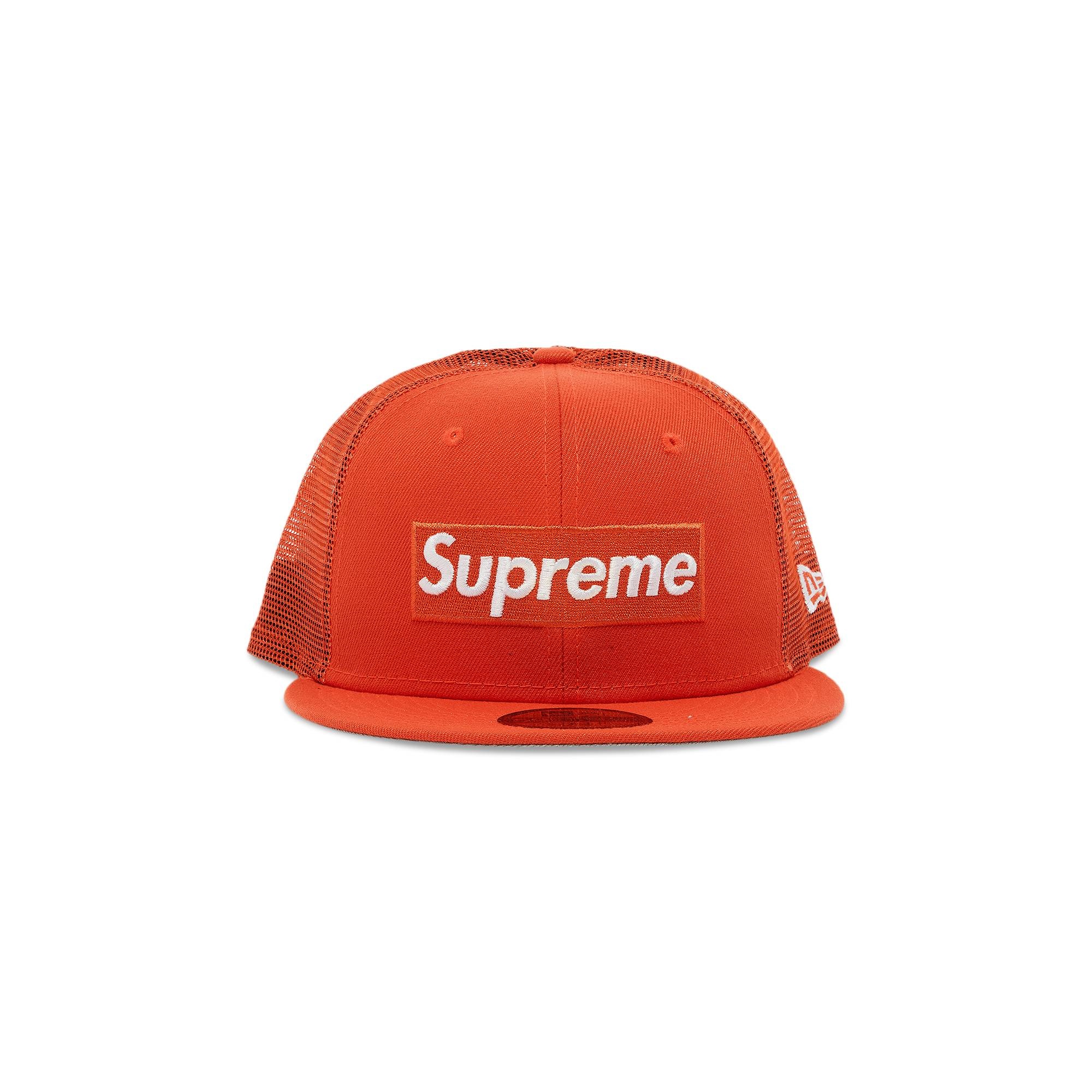 Supreme x New Era Box Logo Mesh Back 'Orange' - 1