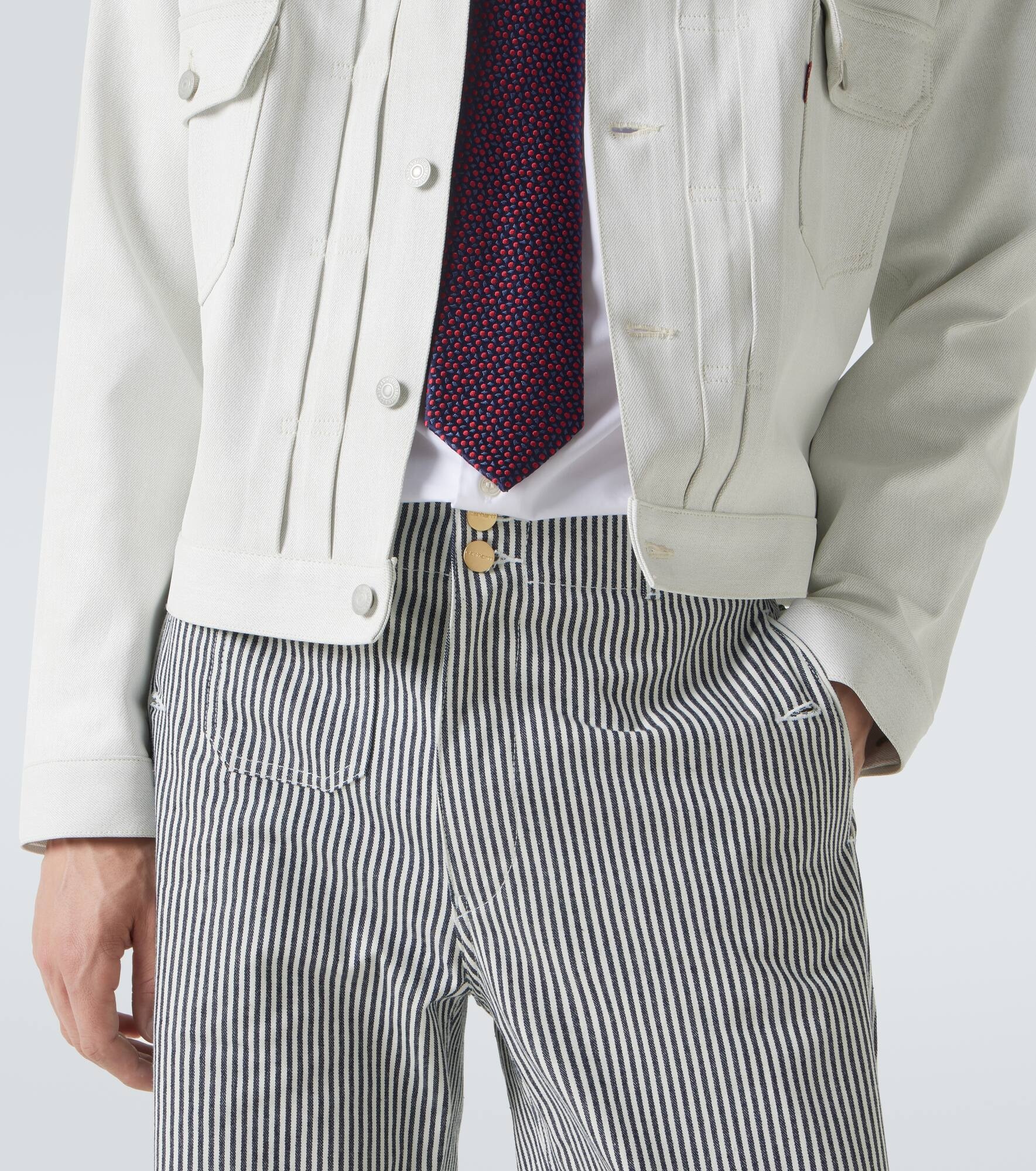 x Carhartt striped cotton straight pants - 5