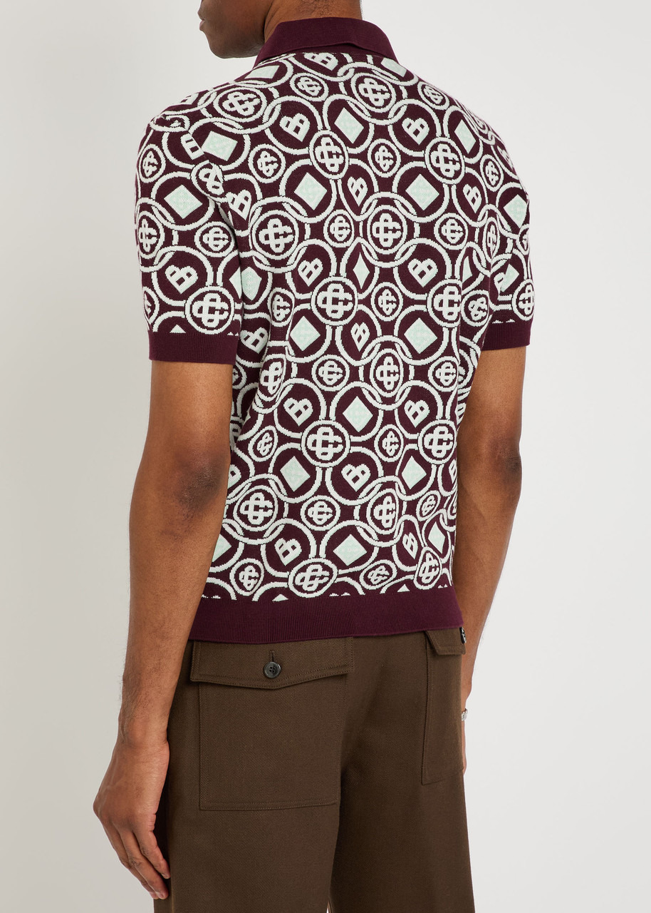Casablanca Logo-monogrammed Cotton-knit Polo Shirt - 3