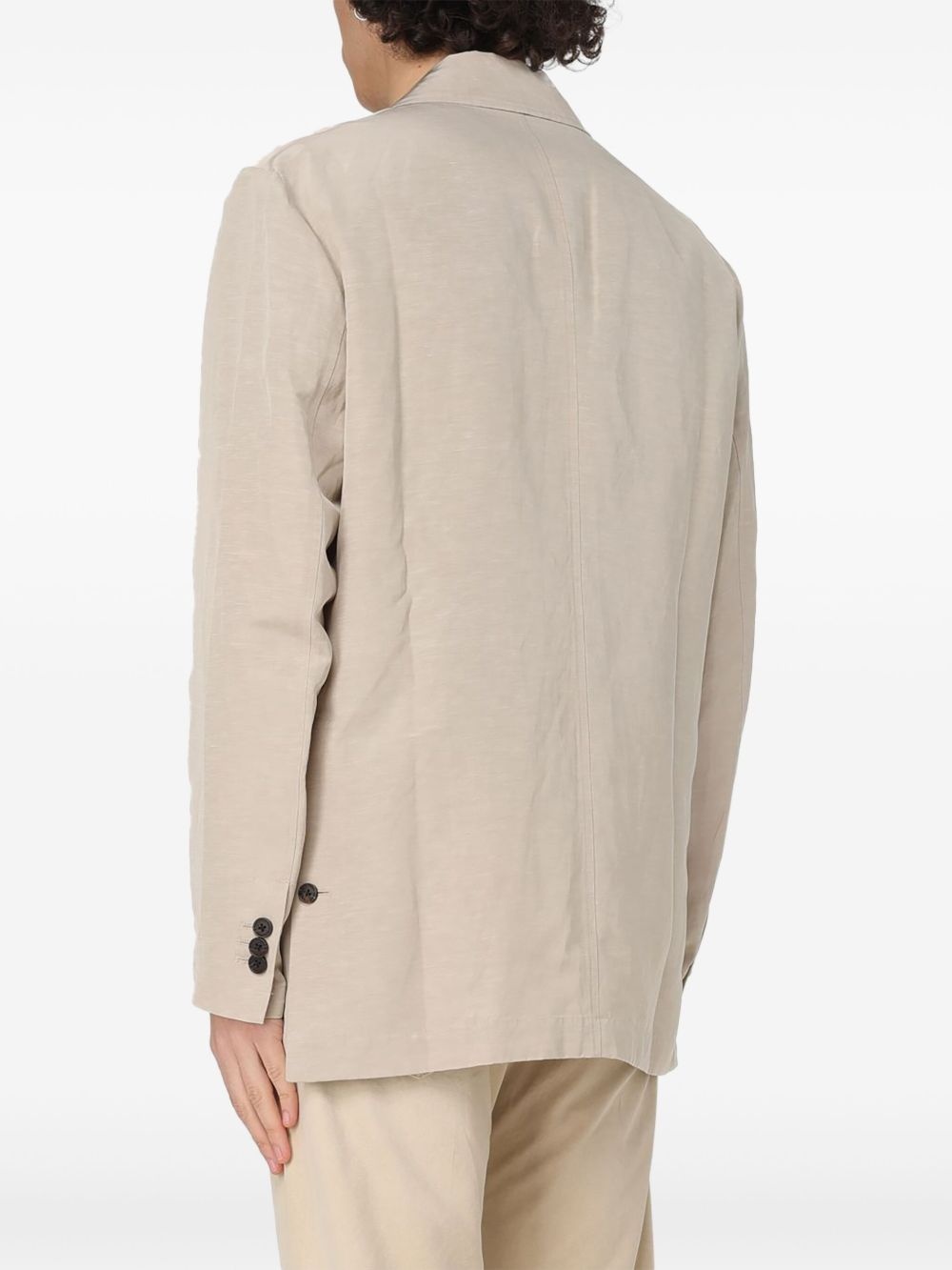 slub-textured blazer - 3