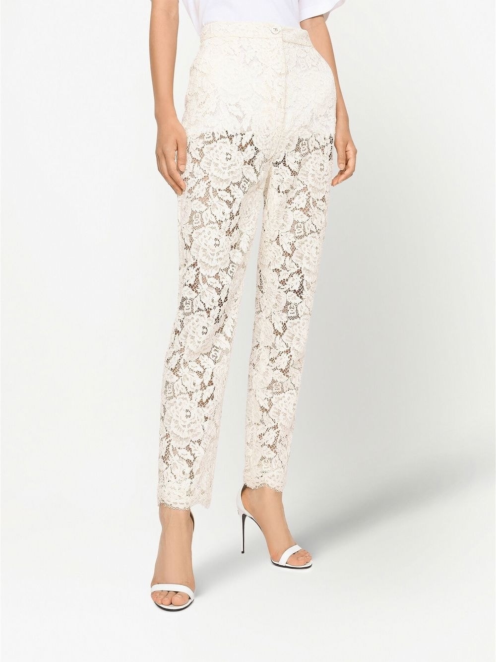 floral-lace trousers - 5