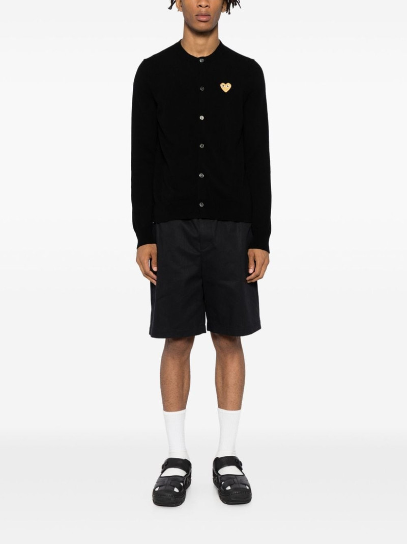 Comme des Garçons PLAY heart-patch wool cardigan outlook