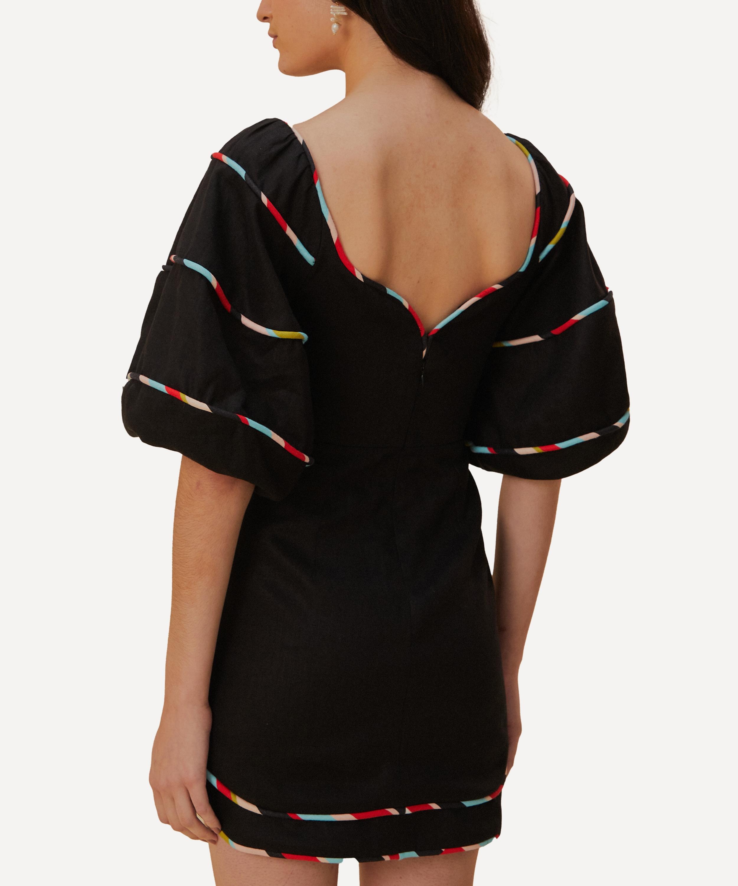 Black Coloured Stripes Mini-Dress - 3