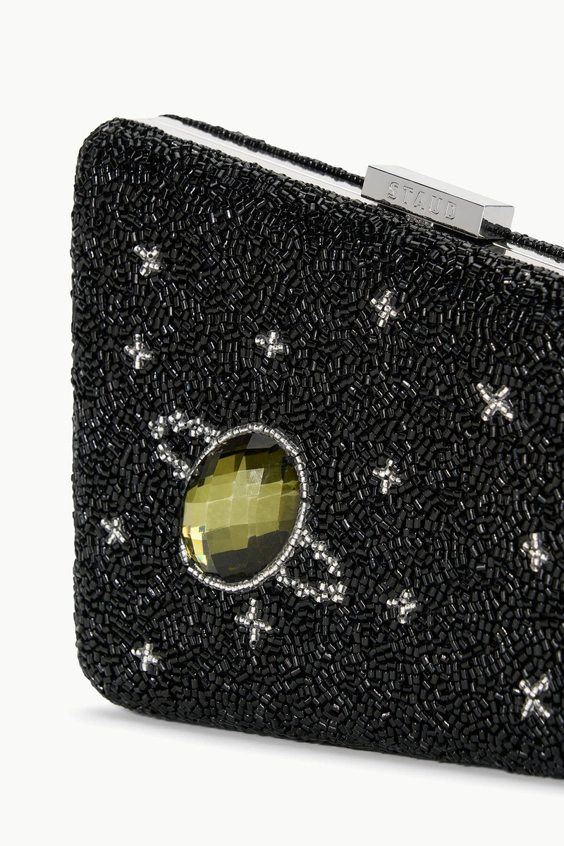 STAUD CARMELLA BEADED CLUTCH BLACK CELESTIAL 5