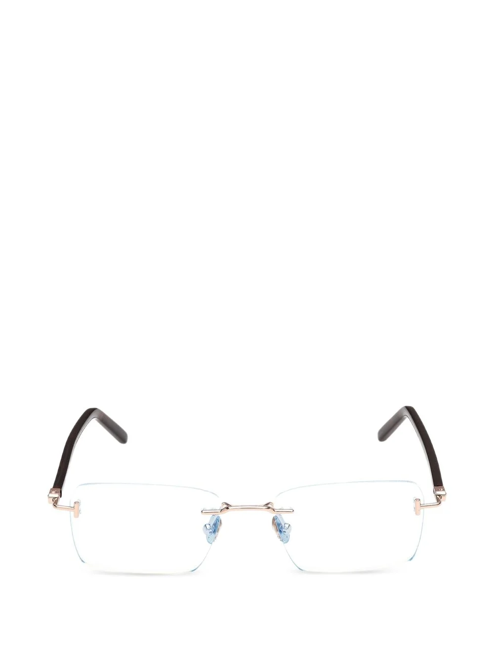 rimless rectangle-frame glasses - 1