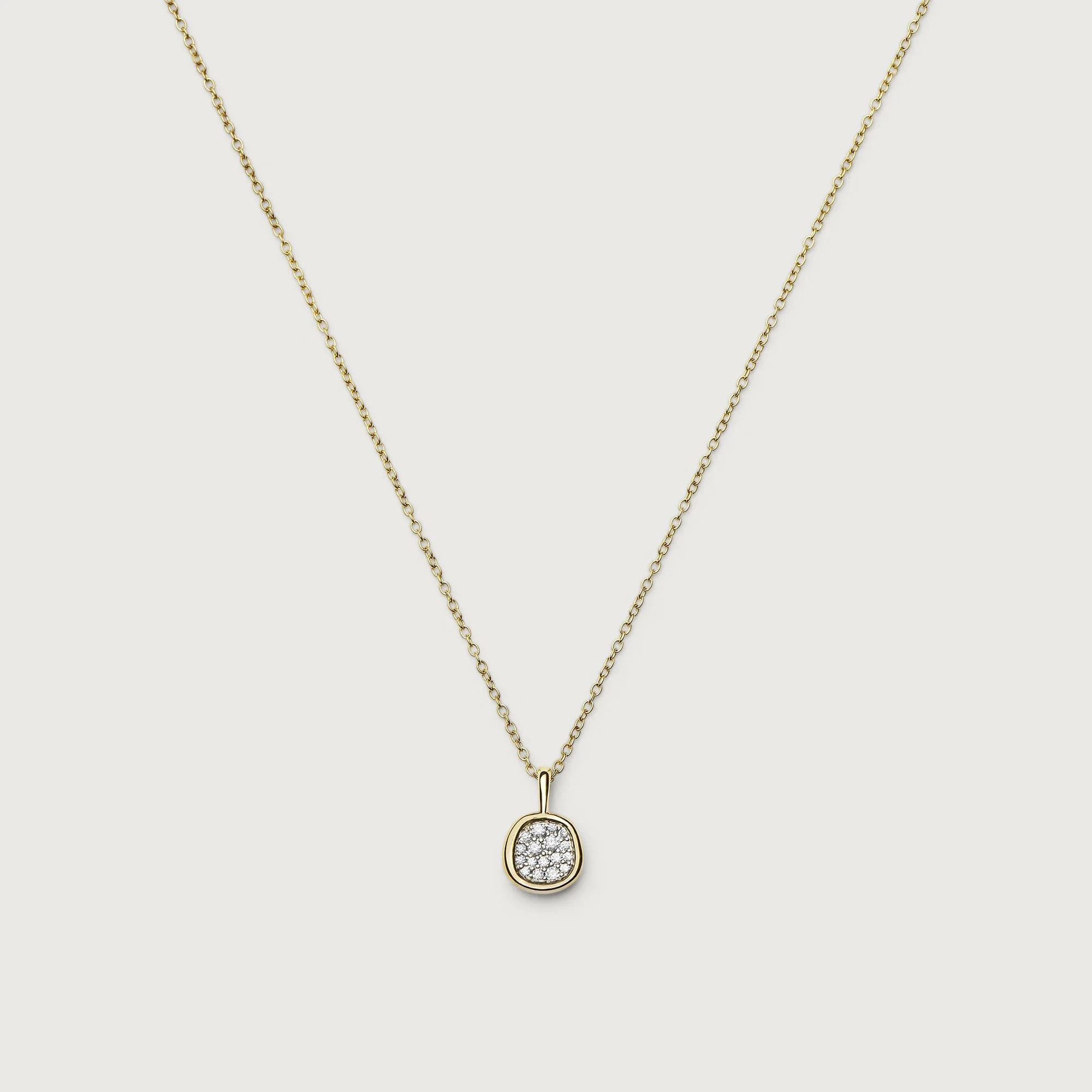 Missoma Molten Soft Square Pavé Pendant Necklace - 1