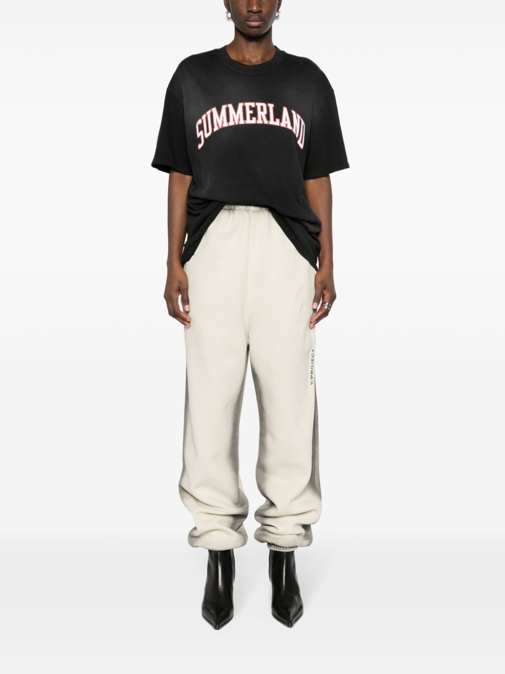 faded cotton track pants - 2